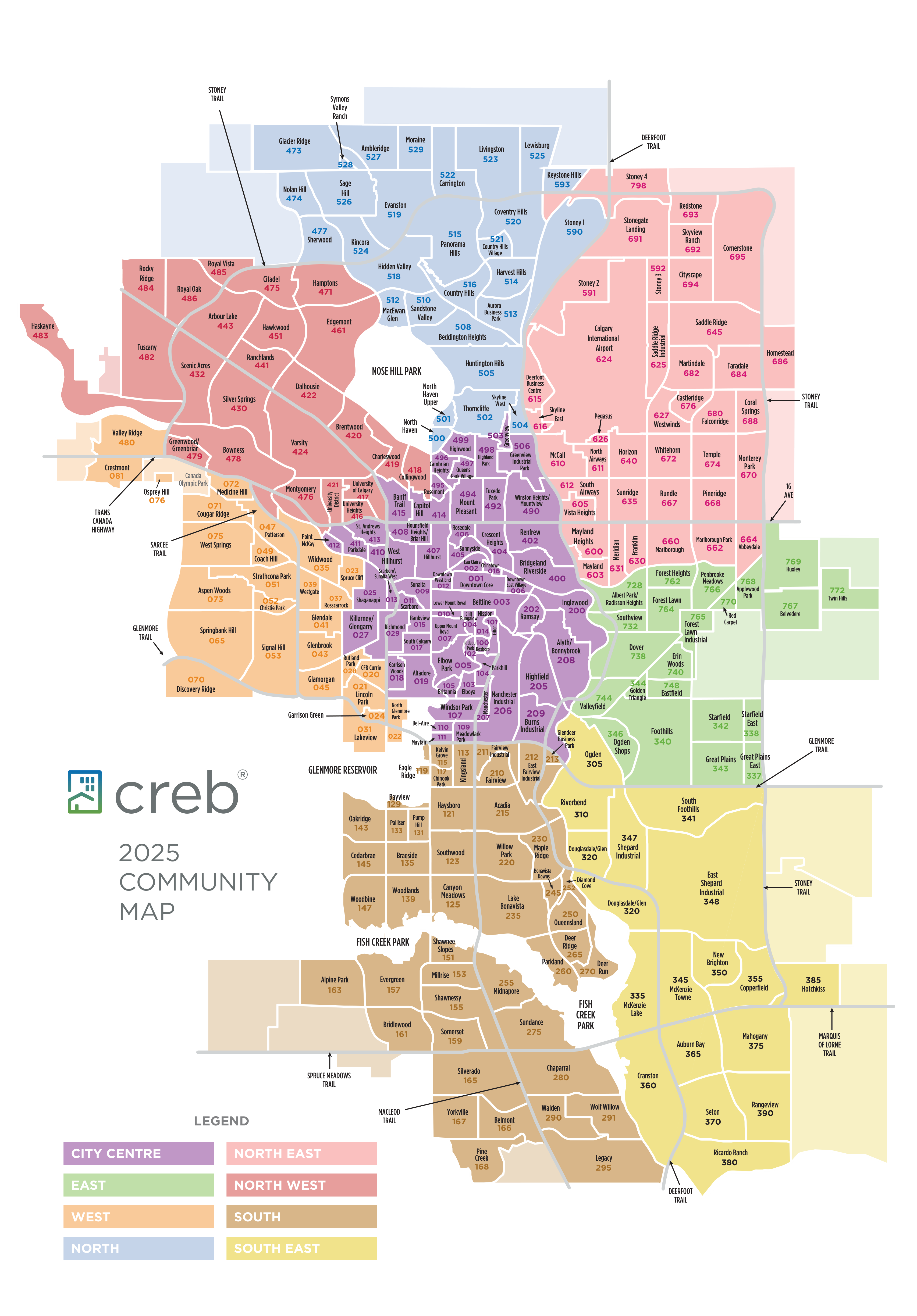 Calgary community map